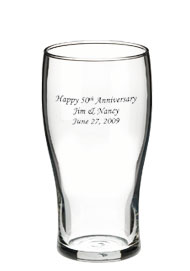 16 oz Libbey promotional beer glass